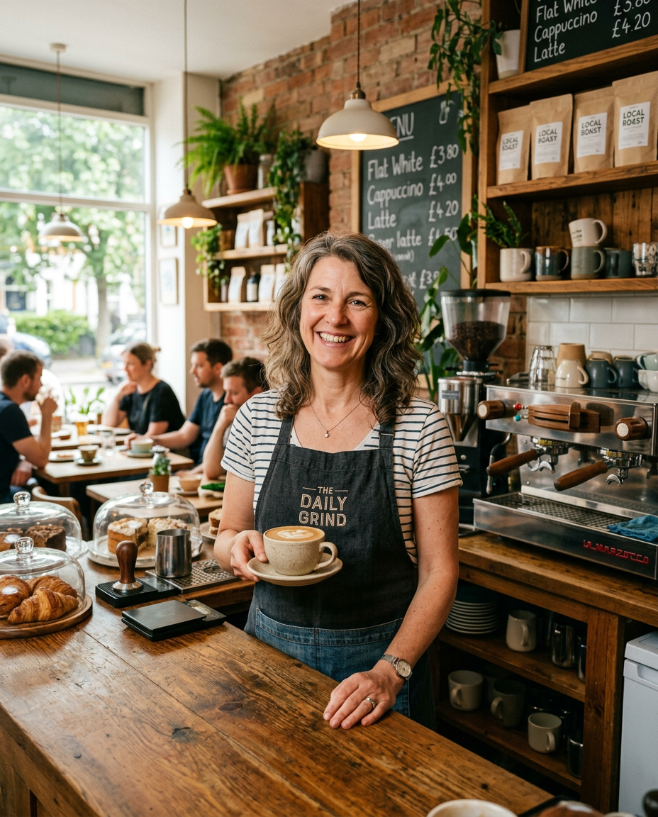 Bean There friendly cafe owner